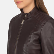 Kelsee جاكيت بايكر جلد نسائي – alternate product view 6