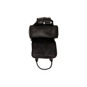 Solid Antique Brass Hardware &amp; Heavy-Duty Dual Zipper Detail on Bellary Full-Grain Leather Backpack نسائي