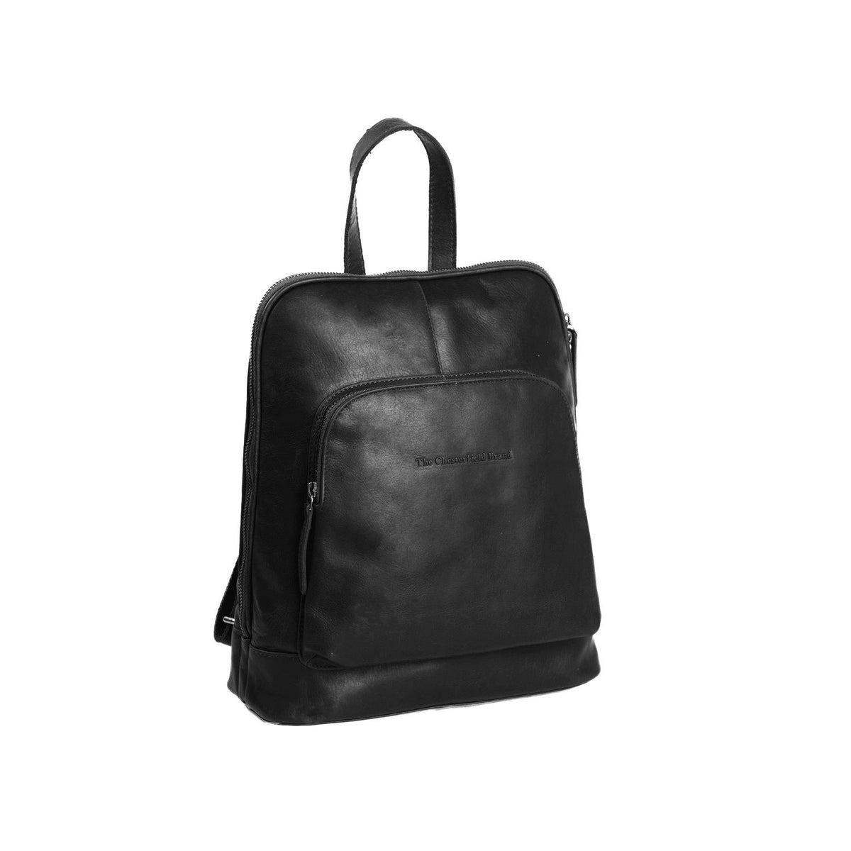 Naomi Full-Grain Leather Backpack نسائي in Classic 100% Full-Grain Leather - Full Exterior Front Profile View | Buy Online