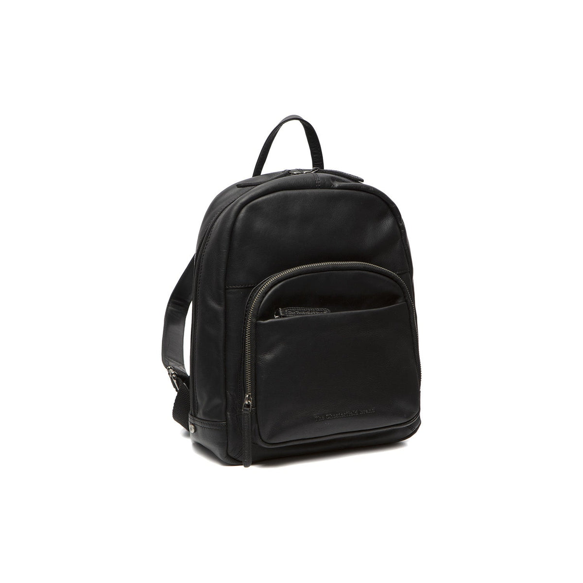 Santana Full-Grain Leather Backpack نسائي in Tan 100% Full-Grain Leather - Full Exterior Front Profile View | Buy Online