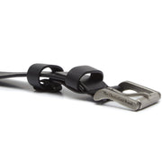 Solid Antique Brass Hardware & Heavy-Duty Dual Zipper Detail on Aayden Full-Grain Leather Belt
