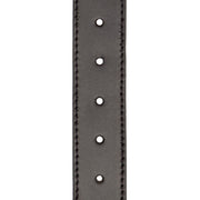 Solid Antique Brass Hardware &amp; Heavy-Duty Dual Zipper Detail on بيجaro Full-Grain Leather Belt رجالي