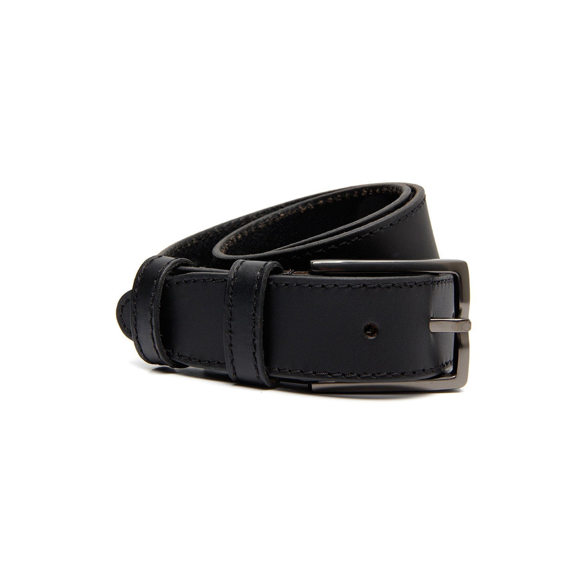 بيجaro Full-Grain Leather Belt رجالي in Tan 100% Full-Grain Leather - Full Exterior Front Profile View | Buy Online