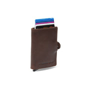 100% Full-Grain Wax Pull-Up 100% Full-Grain Leather Grain Texture & Handcrafted Patina Detail