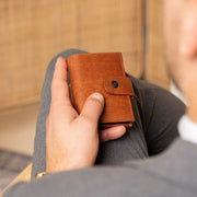 Barrea Full-Grain Leather Card Holder نسائي – alternate product view 2