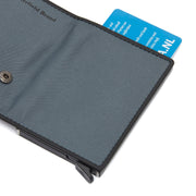 Solid Antique Brass Hardware &amp; Heavy-Duty Dual Zipper Detail on Delsbo Full-Grain Leather Card Holder نسائي