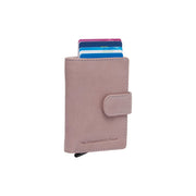 Kaunas Full-Grain Leather Card Holder نسائي in Classic 100% Full-Grain Leather - Full Exterior Front Profile View | Buy Online