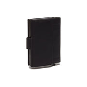 Solid Antique Brass Hardware &amp; Heavy-Duty Dual Zipper Detail on Leipzig Full-Grain Leather Card Holder نسائي