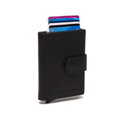 Leipzig Full-Grain Leather Card Holder نسائي in Classic 100% Full-Grain Leather - Full Exterior Front Profile View | Buy Online