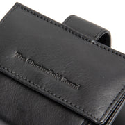 
Solid Antique Brass Hardware & Heavy-Duty Dual Zipper Detail on Lesina جلد طبيعي فل جرين حافظة بطاقات