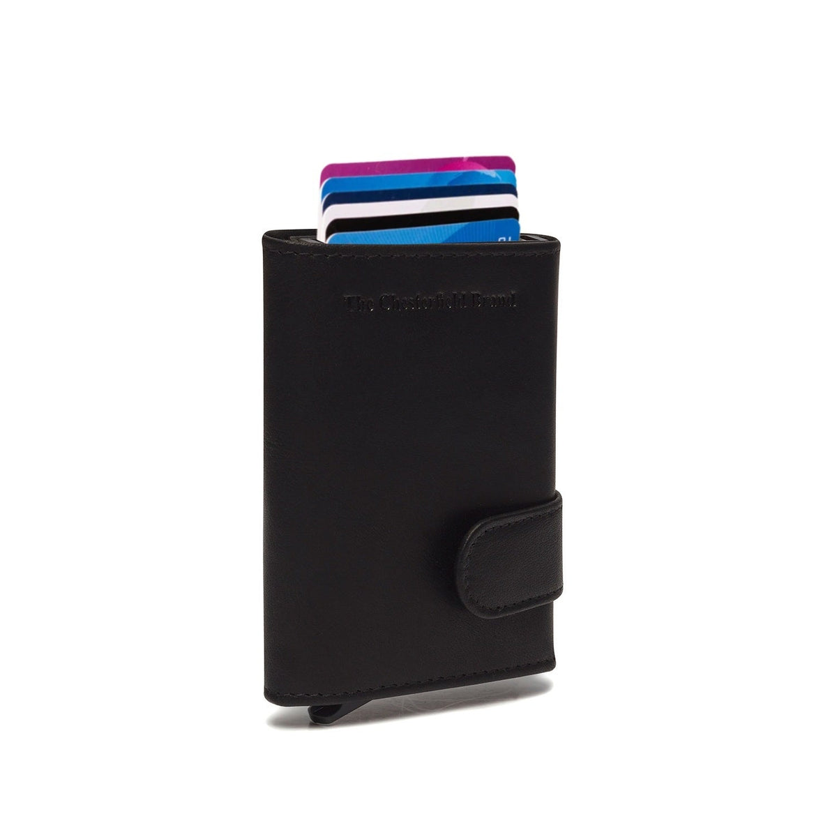 Mannheim Full-Grain Leather Card Holder نسائي in Classic 100% Full-Grain Leather - Full Exterior Front Profile View | Buy Online