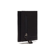 Solid Antique Brass Hardware &amp; Heavy-Duty Dual Zipper Detail on Paris Full-Grain Leather Card Holder نسائي