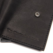 Solid Antique Brass Hardware &amp; Heavy-Duty Dual Zipper Detail on Torola Full-Grain Leather Card Holder نسائي
