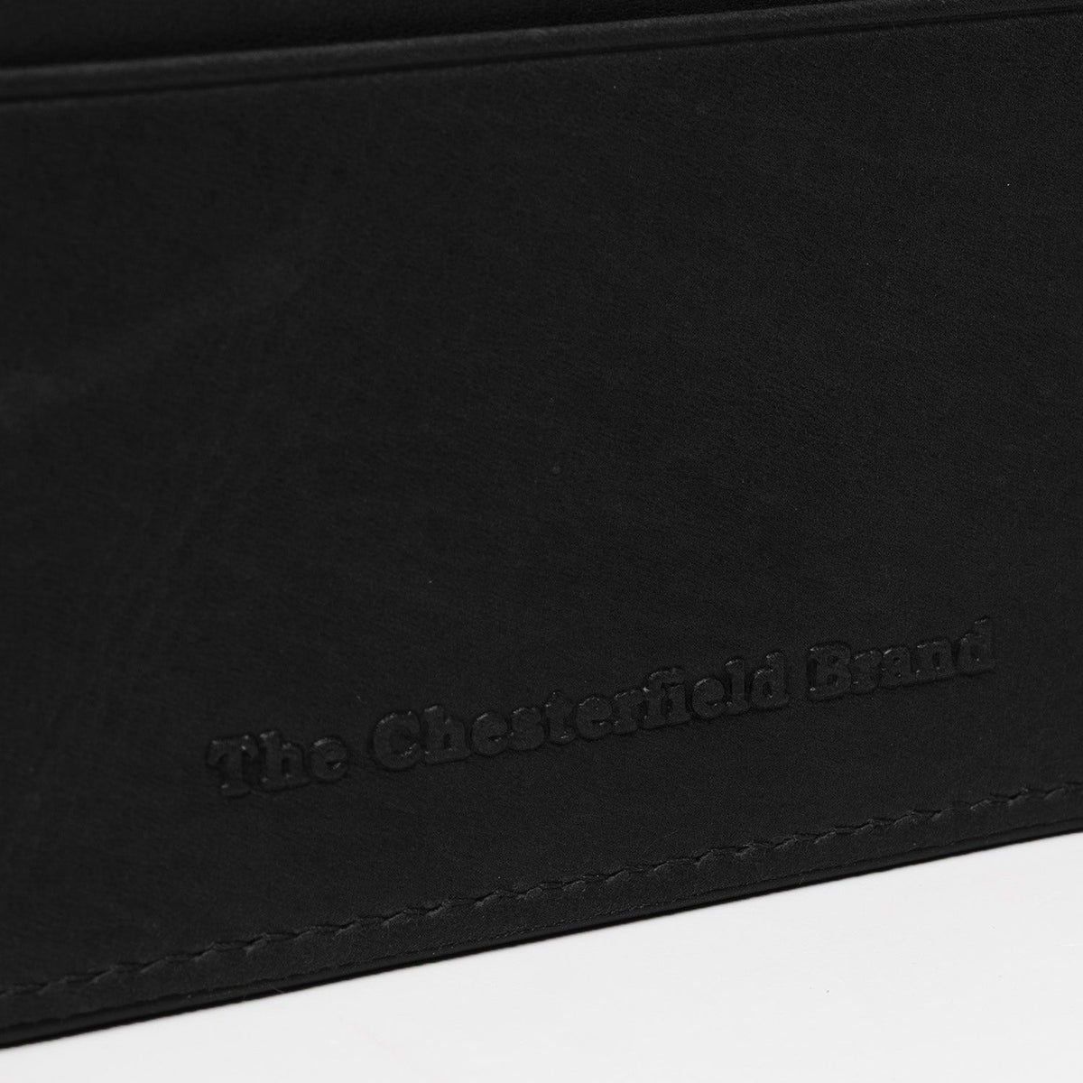 Solid Antique Brass Hardware &amp; Heavy-Duty Dual Zipper Detail on Leather Card Wallet نسائي