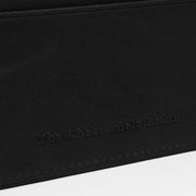 Solid Antique Brass Hardware &amp; Heavy-Duty Dual Zipper Detail on Leather Card Wallet نسائي