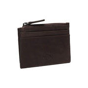 Brown Leather Card Wallet نسائي, detail view 4