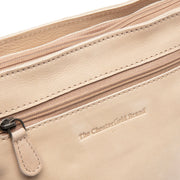 Aston جلد طبيعي فل جرين حقيبة كروس - Structured Side Profile Showing Gusset Depth &amp; Expansion Capacity