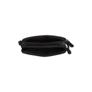 
Solid Antique Brass Hardware & Heavy-Duty Dual Zipper Detail on Ellon حقيبة كروس جلدية