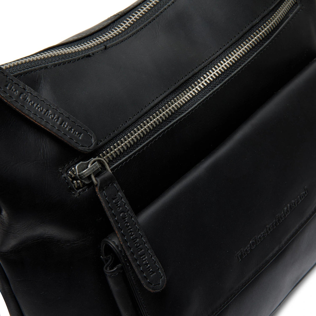 Classic 100% Full-Grain leather Bag - Rear Perspective Showing Reinforced Leather Straps & Stitching
