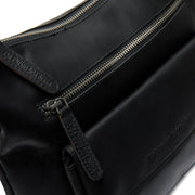 Classic 100% Full-Grain leather Bag - Rear Perspective Showing Reinforced Leather Straps & Stitching