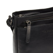 
Solid Antique Brass Hardware & Heavy-Duty Dual Zipper Detail on Mumbai حقيبة كروس جلدية
