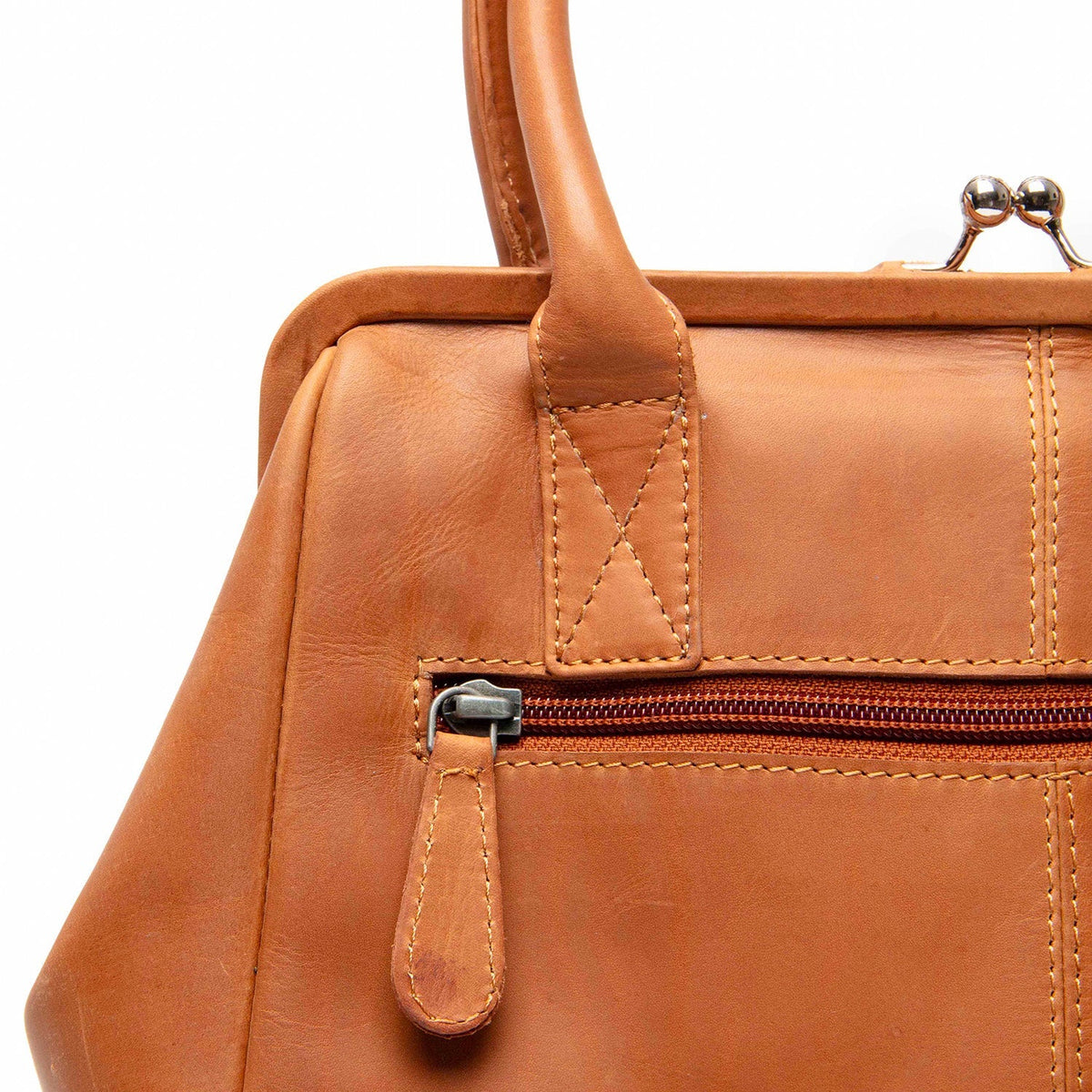 Dorin جلد طبيعي فل جرين Handbag – alternate product view 3