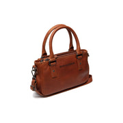 Tailored Rib Cuffs &amp; Hem Craftsmanship Construction Detail on Fenja Full-Grain Leather Handbag نسائي