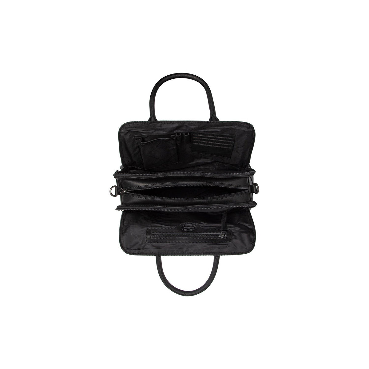 
تفاصيل مقربة of Classic Collar & Heavy-Duty Zipper Hardware on Layton حقيبة يد جلدية