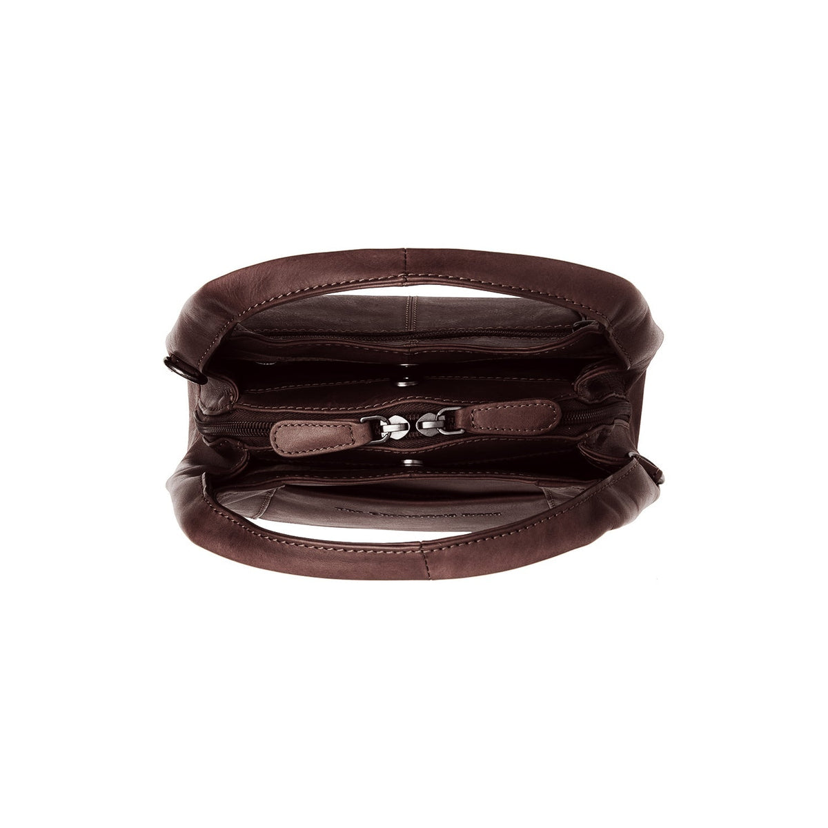 Styled Fit Perspective of Lunera Full-Grain Leather Handbag نسائي on Model - Natural Daylight Drape
