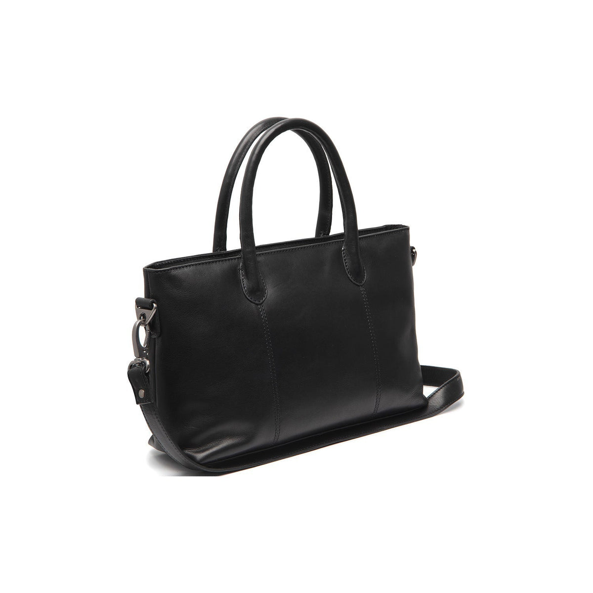 Pergamino جلد طبيعي فل جرين Handbag in Classic 100% Full-Grain Leather - Front Profile View &amp; Tailored Silhouette | Buy Online