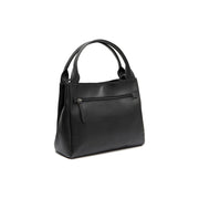 Tailored Rib Cuffs &amp; Hem Craftsmanship Construction Detail on Tenara Full-Grain Leather Handbag نسائي