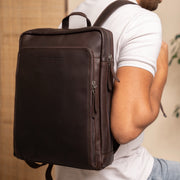 Jasper Full-Grain Leather Laptop Backpack نسائي – alternate product view 2