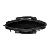 Calvi Full-Grain Leather Laptop Bag نسائي - Structured Side Profile Showing Gusset Depth &amp; Expansion Capacity