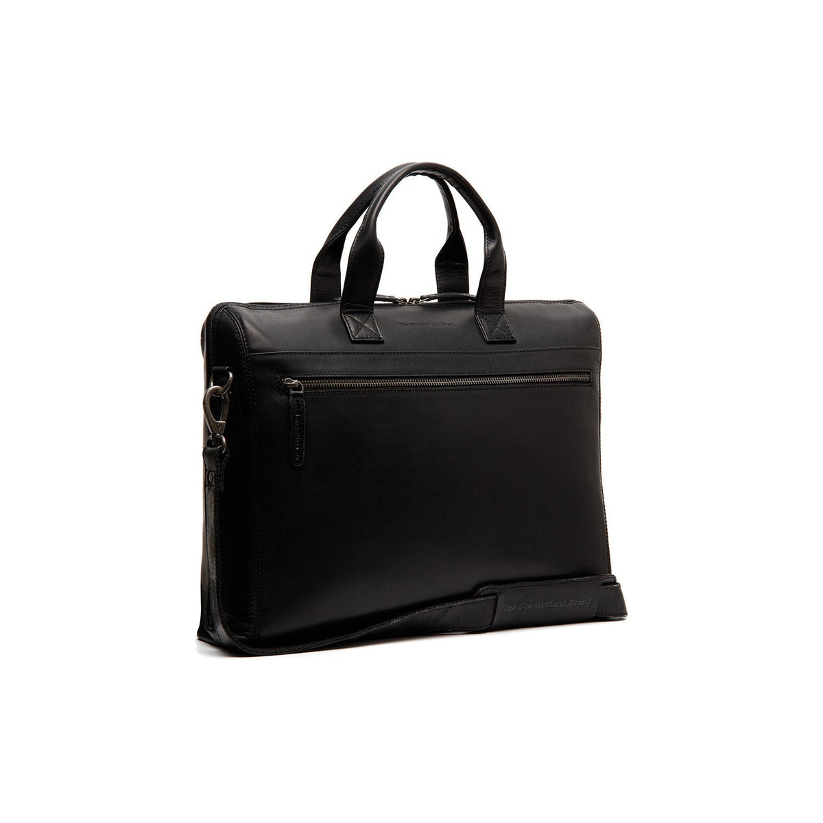 Levanto Full-Grain Leather Laptop Bag نسائي in Classic 100% Full-Grain Leather - Full Exterior Front Profile View | Buy Online