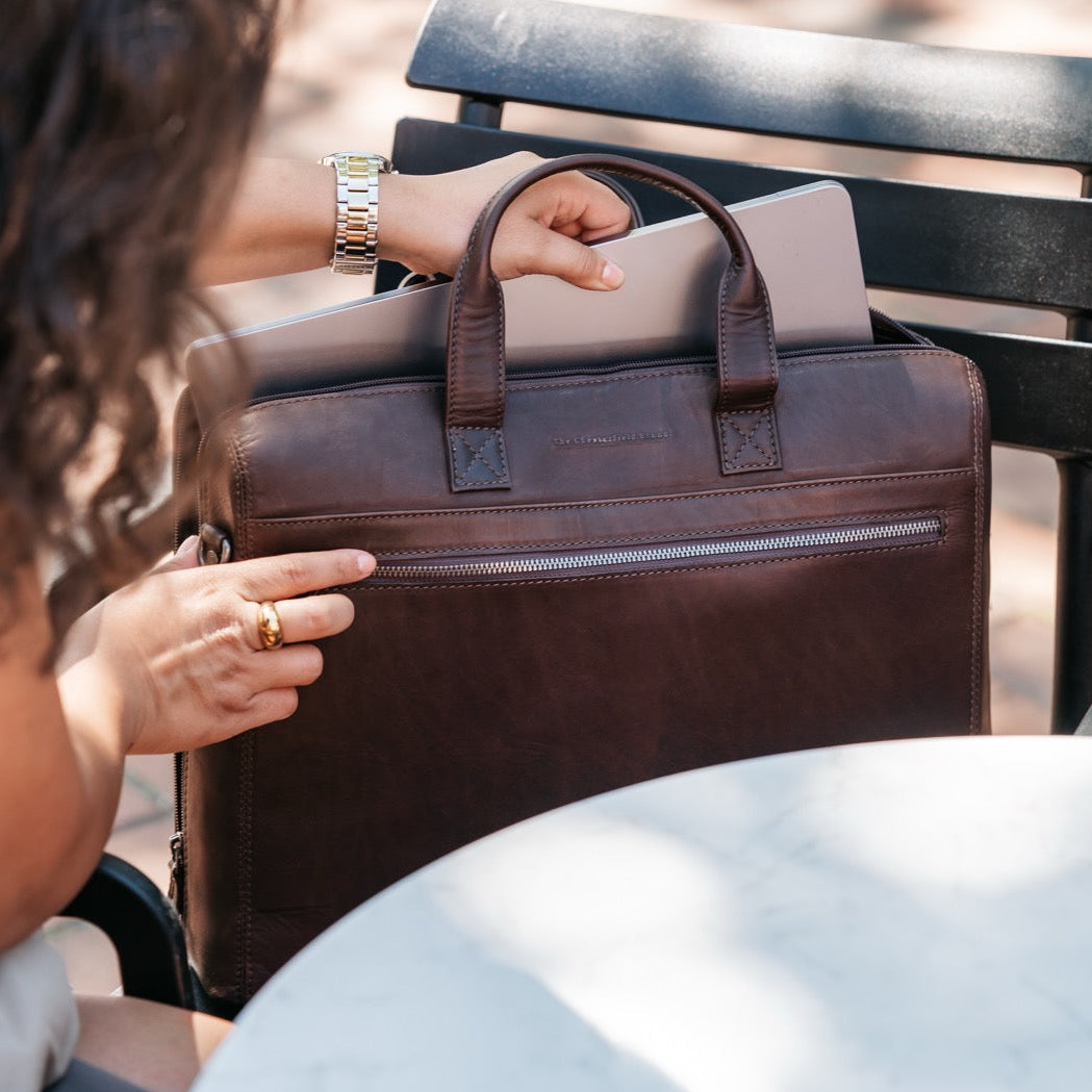 Levanto Full-Grain Leather Laptop Bag نسائي – alternate product view 2