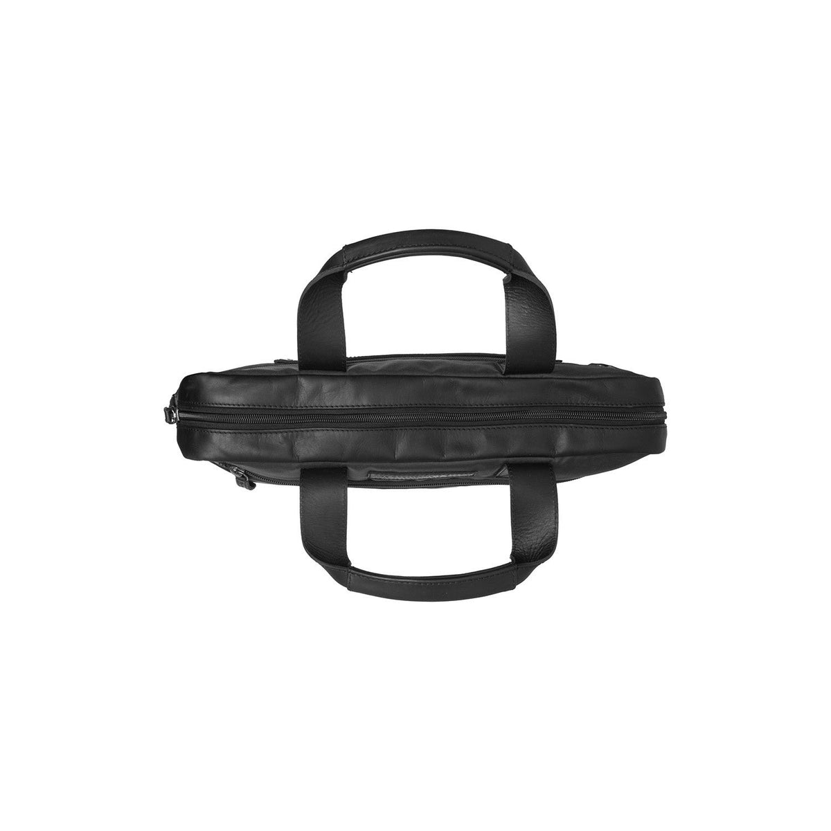 Narvik Full-Grain Leather Laptop Bag نسائي - Structured Side Profile Showing Gusset Depth &amp; Expansion Capacity