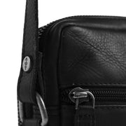 Tailored Rib Cuffs &amp; Hem Craftsmanship Construction Detail on Hamilton Full-Grain Leather Phone Bag نسائي