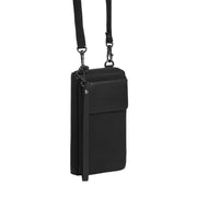 Malaga Full-Grain Leather Phone Bag نسائي in Classic 100% Full-Grain Leather - Front Profile View &amp; Tailored Silhouette | Buy Online