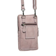 
Tailored Rib Cuffs & Hem Craftsmanship Construction Detail on Salta جلد طبيعي فل جرين Phone Bag