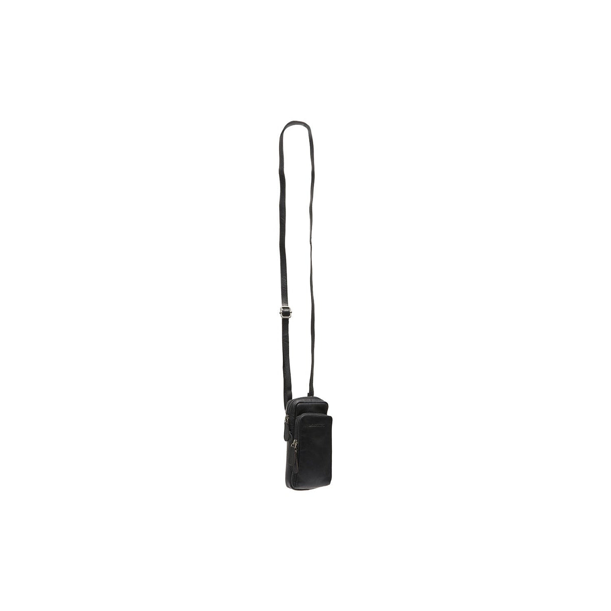 
تفاصيل مقربة of Classic Collar & Heavy-Duty Zipper Hardware on Valdes جلد طبيعي فل جرين Phone Bag