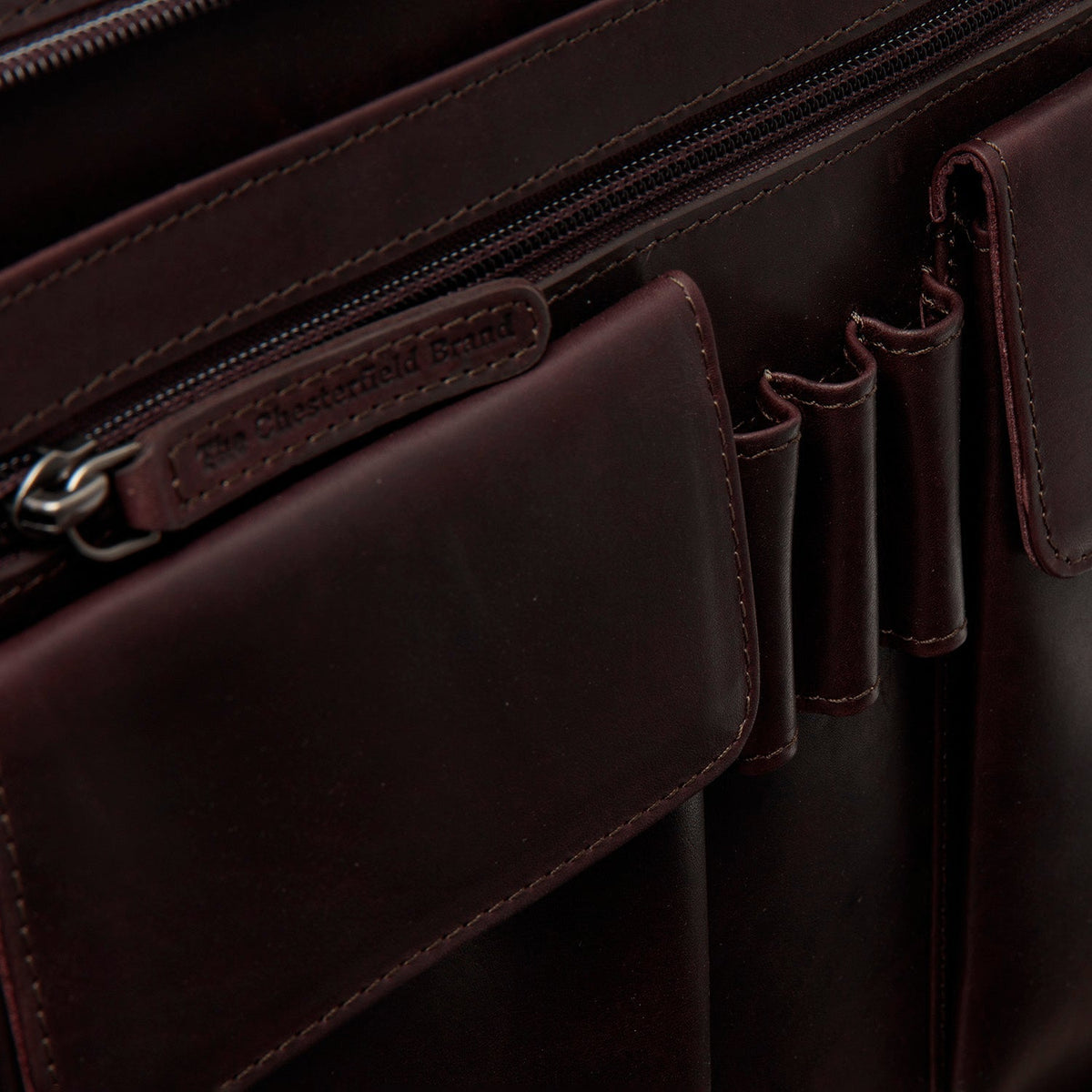 Brown Leather Portfolio Moreton نسائي, detail view 3