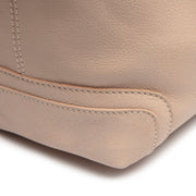 Solid Antique Brass Hardware & Heavy-Duty Dual Zipper Detail on Astero Full-Grain Leather Shoulder Bag
