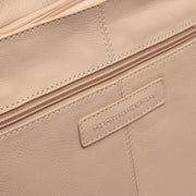 Astero Full-Grain Leather Shoulder Bag - Structured Side Profile Showing Gusset Depth & Expansion Capacity