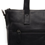 Mosel Full-Grain Leather Shoulder Bag نسائي - Structured Side Profile Showing Gusset Depth &amp; Expansion Capacity