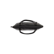 Selvino Full-Grain Leather Shoulder Bag نسائي - Structured Side Profile Showing Gusset Depth &amp; Expansion Capacity
