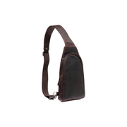 Brown Leather Sling Bag Bowey نسائي, front view