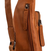 Cognac Leather Sling Bag Logan نسائي, detail view 3