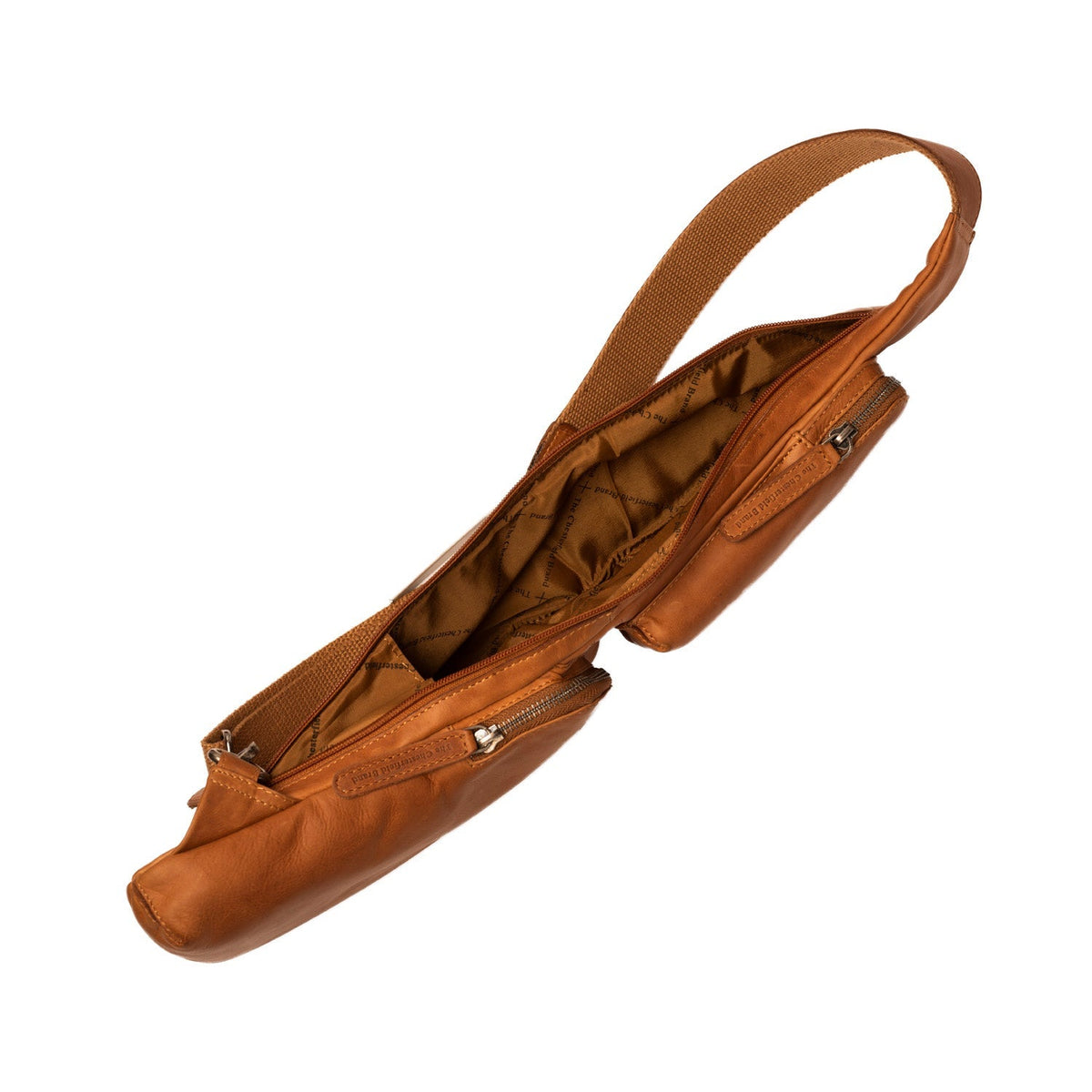 Cognac Leather Sling Bag Logan نسائي, detail view 5