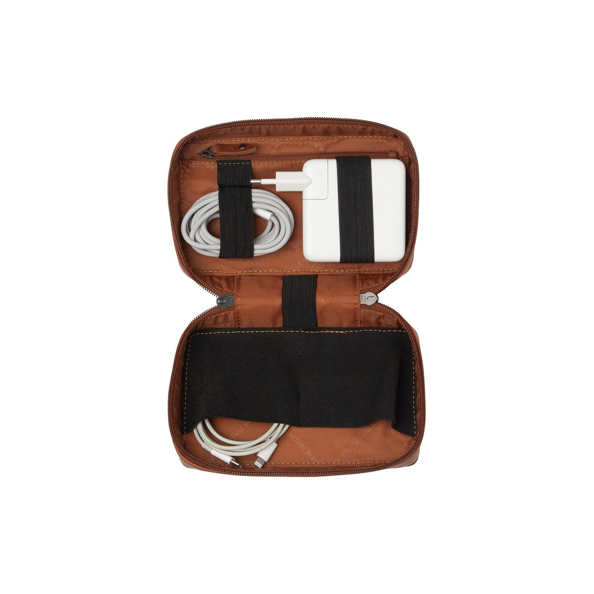 Cognac Leather Tech-Organizer Ardan نسائي, front view