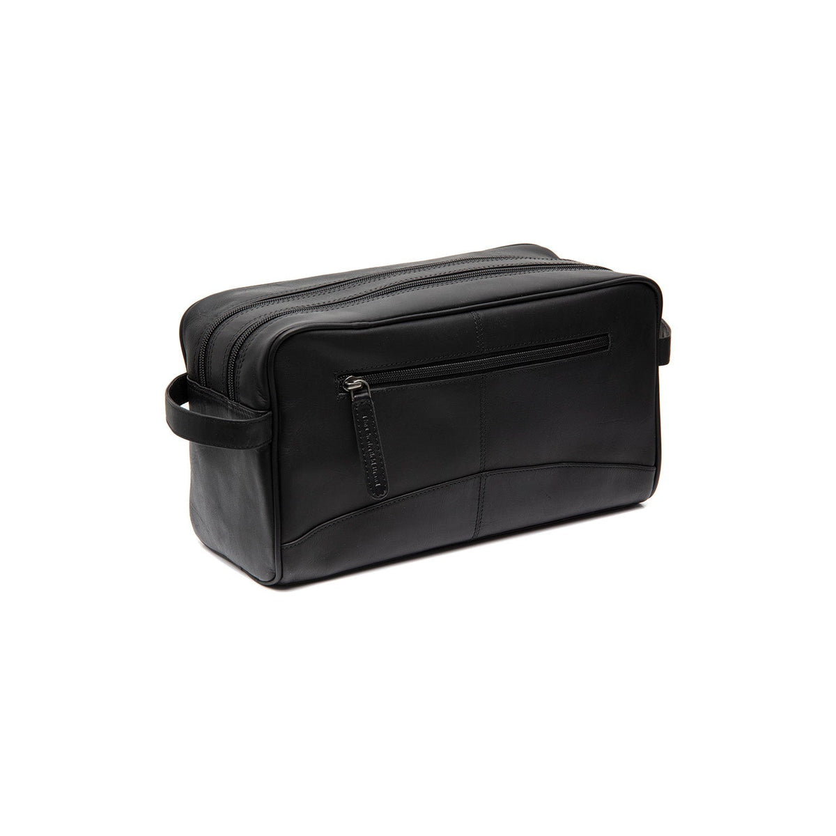 Styled Fit Perspective of Stefan Full-Grain Leather Toiletry Bag نسائي on Model - Natural Daylight Drape
